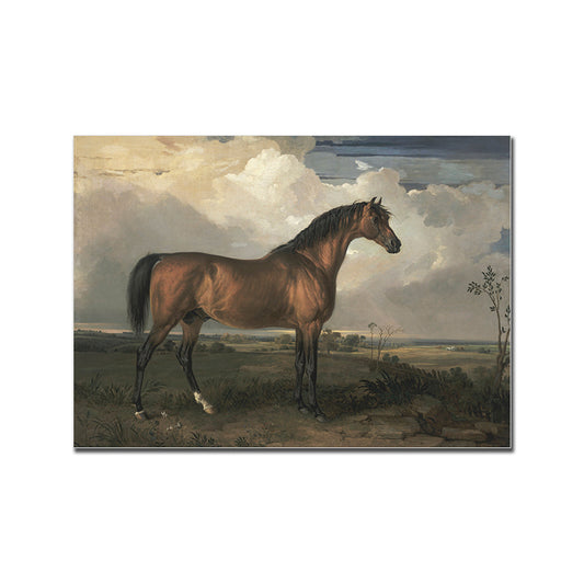 Vintage Poster Country Farm Horse Art Print Great Mom French Canvas Painting Dark Brown Wall Picture Living Room Kitchen Decor